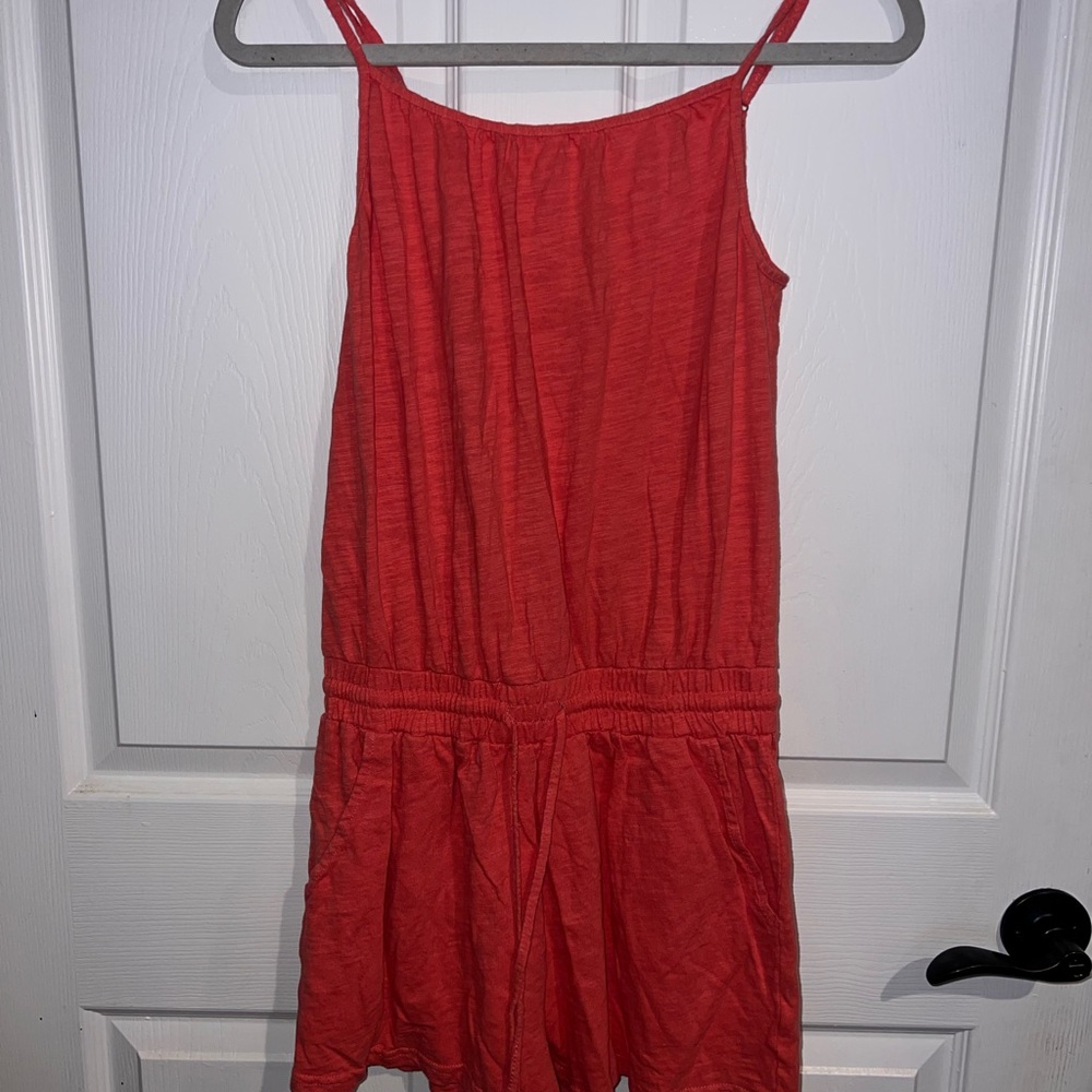 Coral Sleeveless Women's Romper